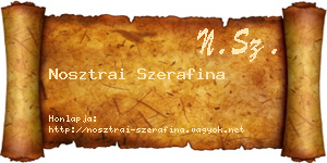Nosztrai Szerafina névjegykártya